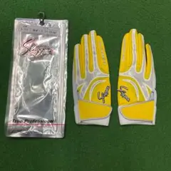 久保田スラッガーバッティング用手袋 S-101 イエロー/グレーSサイズ