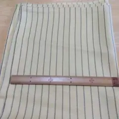 最終価格！ハンパ生地くすみ黄ストライプ110巾×160cm新品未使用品