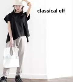 新品未使用　CLASSICAL ELF ブラックフレアデザイン半袖Tシャツ M