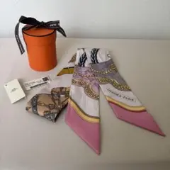 最終価格新品HERMESエルメスツイリーグランアパラ イヴォワールマリン/ローズ 2024秋冬 新作 HERMES エルメス スカーフ ツイリー グラン