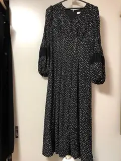 herlipto Lace-Trimmed Pin Dot Dress