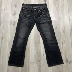 00s Levi's 507 先染めブラック ブーツカット デニムパンツ W29