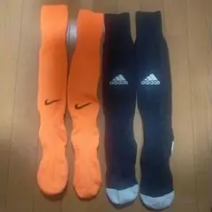 ナイキu0026アディダス サッカーソックス 2足セット 検)ミズノ アスレタ プーマ