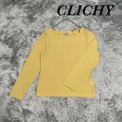 CLICHY クリッシー スカラップネック 薄手 無地 ポリエステル