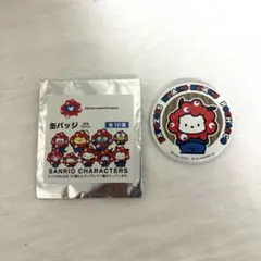 《新品》関西万博　サンリオ　ミャクミャクなりきり　缶バッチ　ポチャッコ
