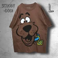 a094　【SCOOBY-DOO】　Tシャツ　ブラウン　キャラクターT　L　輸入