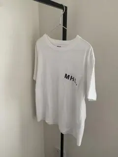 MHL. ホワイト ポケットTシャツ 半袖