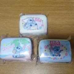 スティッチ Wファスナーコイン＆キーケース ミニポーチ 小物入れ
