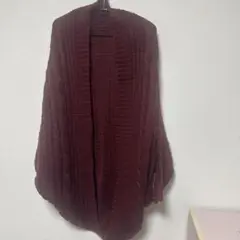暗赤色カーディガン