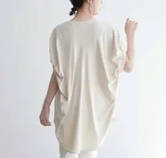 USAコットンクール袖ギャザーTシャツ for/c