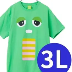 ガチャピン 半袖 Tシャツ メンズ 3L 緑 gm5302 ④