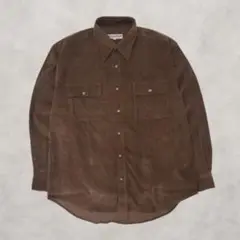 【期間限定10%off】コーデュロイ シャツ 長袖 ブラウン グランジ