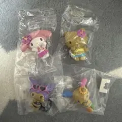 日焼けサンリオキャラクター マスコット 4体セット