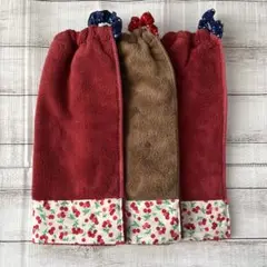 おりこうタオル おりこうエプロン さくらんぼ 一重 3枚セット