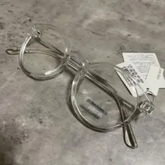 新品✨️ DRESKIP クリアラウンド型サングラス 透明 プラスチック お洒落