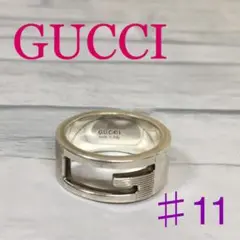 N ⑩ GUCCI グッチ ブランデッドG シルバー リング