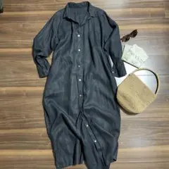 アーバンリサーチドアーズ　リネン麻ロングシャツワンピース