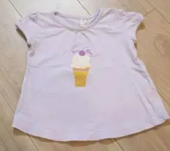Samansa Mos2 薄紫色 アイスクリームTシャツ 95cm