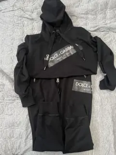 Dolce & Gabbana ブラックスウェット 48 セットアップ