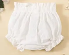 [美品]ベビー　かぼちゃパンツ White 80サイズ　オムツ隠し