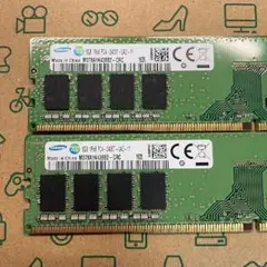 正常動作品　SAMSUNG製　DDR4メモリ 8GBx2枚セット 合計16GB