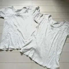 インナー 肌着 ホワイトTシャツ 2枚セット 100cm