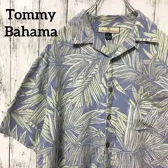 C2323 Tommy Bahama 半袖アロハシャツ シルク ボタニカル 開襟