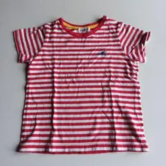 Branhes 赤と白ストライプ Tシャツ120