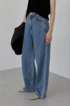 nae Wide Loose Jeans _Deep Blue S デニム