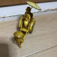 人力車　芸者　セルロイド　置物