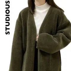 STUDIOUS リバーシブルムートンコート ノーカラー ボア