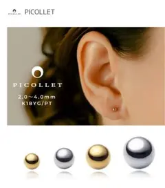 PICOLLET ボディピアス 2.5mm K18