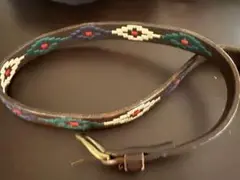 刺繍レザー乗馬用ベルト