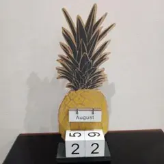 木製パイナップルサイコロカレンダー高さ約32cm幅約11.5cm奥行約5.5cm