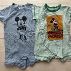 H&M ミッキーマウス ロンパース 4-6M