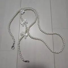 【新品】パール リボン ショルダーストラップ