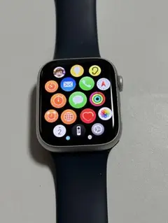 Apple Watch (Series 9) 45mm シルバー ネイビーバンド