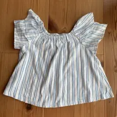 Zara Girlフリル付き薄紫Tシャツ 110