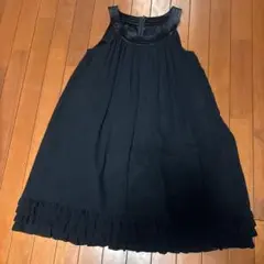 ロートレアモン ブラックノースリーブワンピース
