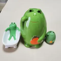 コンコンブル concombre カエル 貯金箱 置物 3点セット