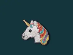 ユニコーン刺繍ブローチ
