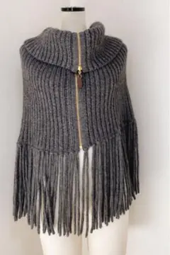 GUCCI フリンジニットポンチョ