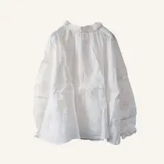 未使用 Gauze# 2023SS リネンアンティーク2wayギャザーブラウス