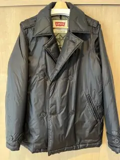 Levi's(USA)ビンテージThermoreパデッドピーコート 90s US古着 ヴィンテージリーバイス ジャケット Pコート通学 黒