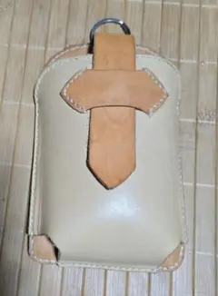 レザースマホケース ベージュ