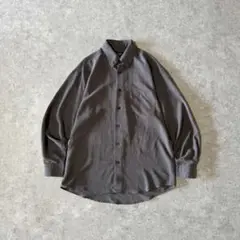 90s haggar レーヨンシャツ ハガー Mサイズ グレー 長袖シャツ