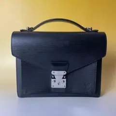 Louis Vuitton 美品 S金具 黒 エピ ノワール モンソー ヴィトン