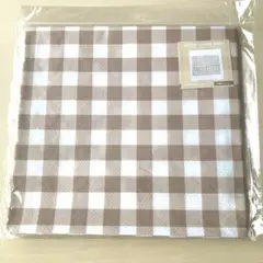 廃盤　新品　スリーコインズ レジャーシート　ギンガムチェック柄　茶
