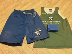 【選手支給品】白鴎大学　バスケ　リバーシブルウェア白黒 白鴎大学黒白リバーシブル