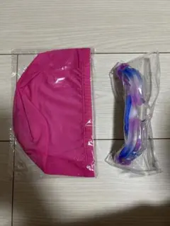 新品　水泳帽 水中メガネ ゴーグル水泳 スイミング　水泳帽　キャップ　2点セット